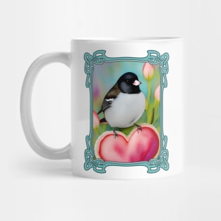 Spring Garden Junco With Heart Mug